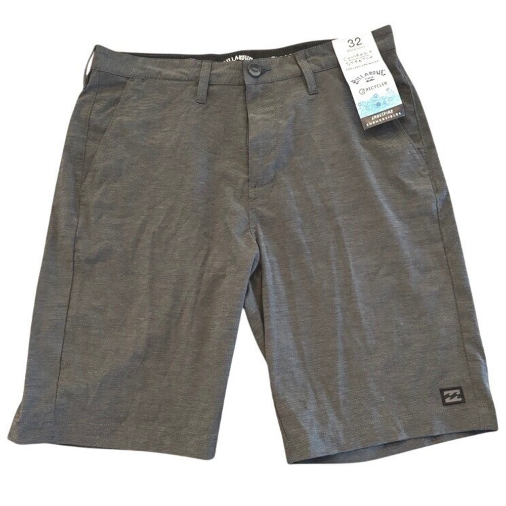 Billabong Hybrid Shorts Mens 32 Grey Crossfire Submersible Stretch Recycler